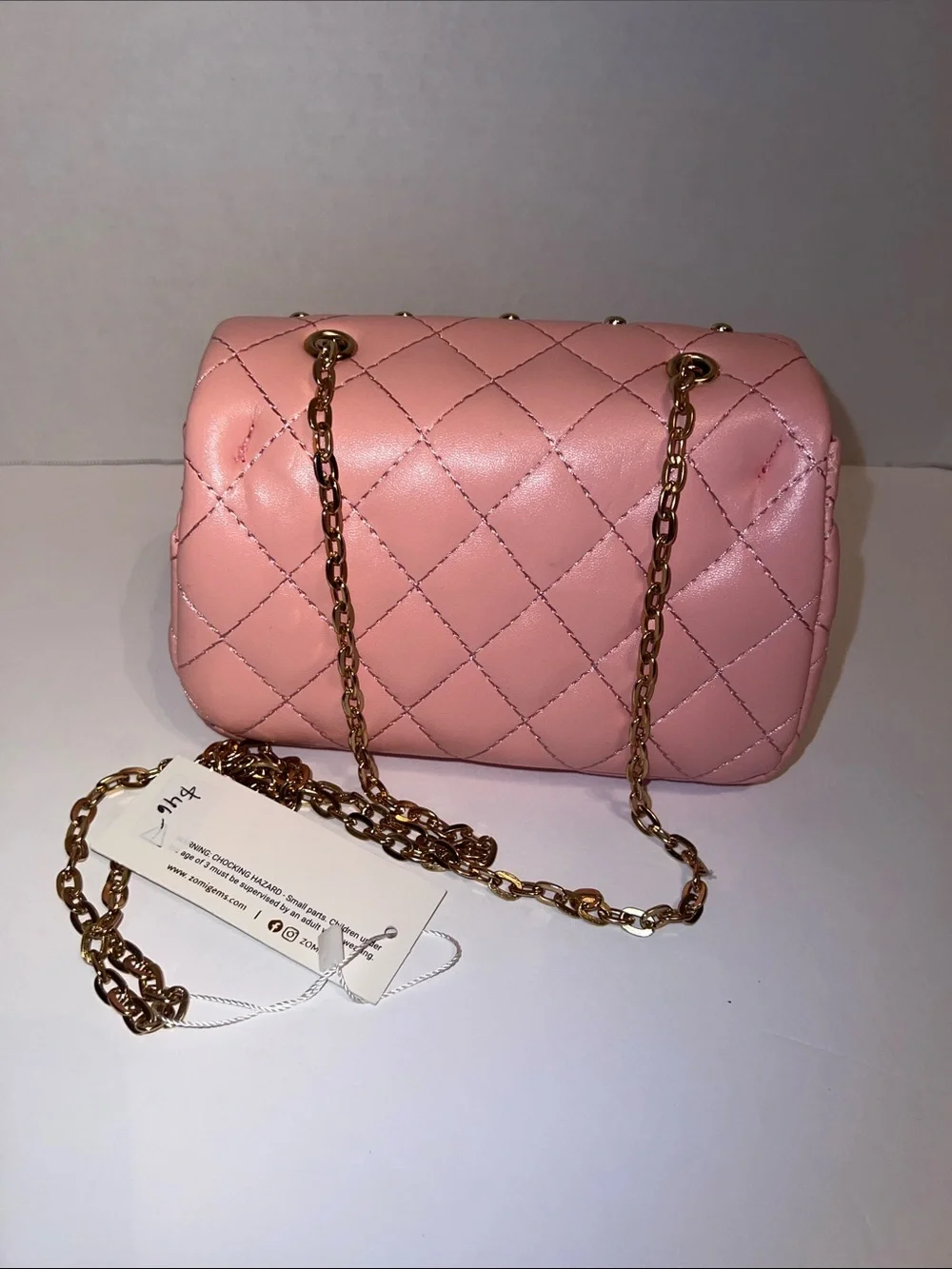 NWT Tint Treats Pink Mini Purse. Gold Chain and Studded Accents and Hardware.​